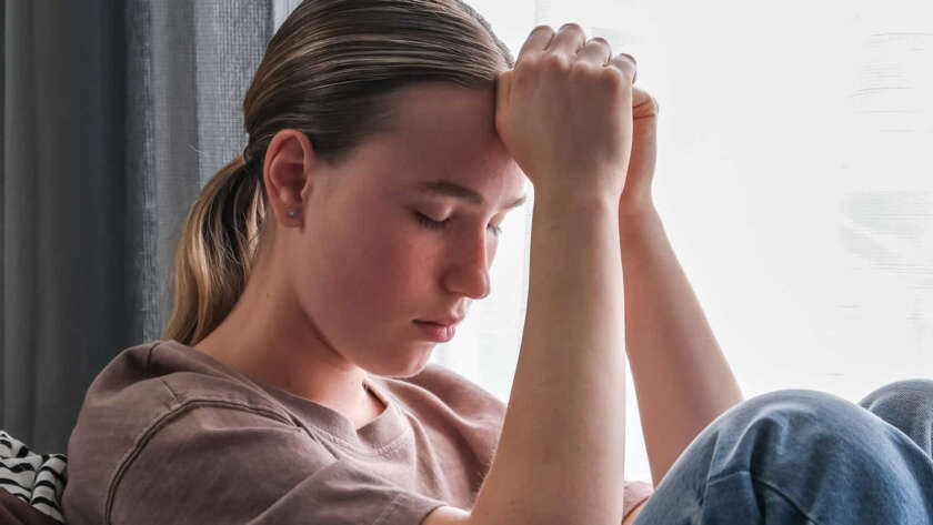 teen stays in room all day